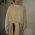 【 ETRÉ TOKYO 】Vネック2wayニットPO・レイヤードニットラップストール //