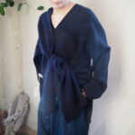 【 ETRÉ TOKYO 】Vネック2wayニットPO・レイヤードニットラップストール //