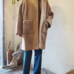 【 cafune 】ドルマンタートルニット【 Dignite Collier 】プードルミドルコート //