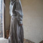 【 emmi 】new year’s special item ダンボールフーディ・バルーンスカートset・Vネックニットカーディガン //