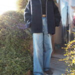 【 ETRÉ TOKYO 】リバーシブルボアブルゾン・バックサテンリラクシーカーゴパンツ //