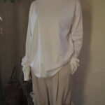 【ETRÉ TOKYO 】ダブルフェイスオーバーサイズニットパーカー ・カフボタンロンTee