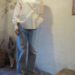 【 cafune】cotton＆nylonシアーシャツ【PASSIONE】とろみワイドパンツ