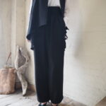 【Dignite collier】裾フレアージャケット・裾フレアーノースリーブジャケット・ウエストシャーリングパンツ