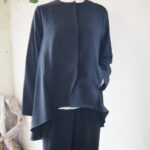 【Dignite collier】裾フレアージャケット・裾フレアーノースリーブジャケット・ウエストシャーリングパンツ