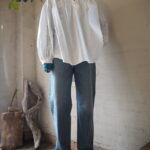 【 THE SHINZONE 】レースアップブラウス【 AULENTTI 】mini bag付きキャンバスbag //