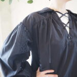 【 THE SHINZONE 】レースアップブラウス【 AULENTTI 】mini bag付きキャンバスbag //