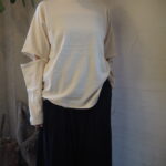 【ANTHOM 】カシミヤ混エルボースリットニットソー【Dignite collier】 2wayワイドブークレパンツ【 ARC Y HUSE 】zip shoulder bag