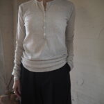 【ETRÉ TOKYO 】ヘンリーネックシアープルオーバー【Dignite collier】2タックワイドパンツ