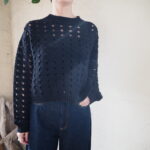 【EMMACULATE】透かし柄ショートニット・MIXボートネックプルオーバーニット【cafune】カーブデニムパンツ