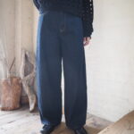 【EMMACULATE】透かし柄ショートニット・MIXボートネックプルオーバーニット【cafune】カーブデニムパンツ