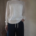 【EMMACULATE】透かし柄ショートニット・MIXボートネックプルオーバーニット【cafune】カーブデニムパンツ