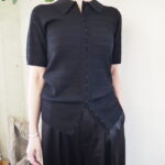 【RIM.ARK】Tuck pleats raglan blouse・Hook design fit tops