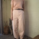 【PROTAGONISTA】スカーフ付きスエット・ショートニットプルオーバー