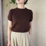 【PROTAGONISTA】スカーフ付きスエット・ショートニットプルオーバー