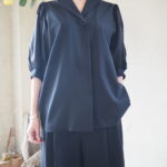 【RIM.ARK】MA-1 sleeve SH＆Textile hybrid PT・Polo design maxi OP