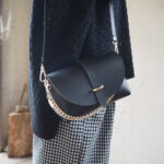 【 RIM.ARK 】スキッパーニットトップスPO【 Dignite Collier 】ギンガムチェックパンツ【 Vice Versa 】ショルダーbag //