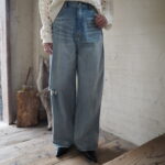 【 EMMACULATE 】コットンニット【 cafune 】ダメージデニム【  ETRÉ TOKYOブルゾン //