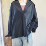 【ETRÉ TOKYO】コットンシルクスキッパーシャツ【ANTHOM】ダメージノースリワンピース